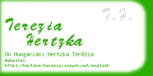 terezia hertzka business card
